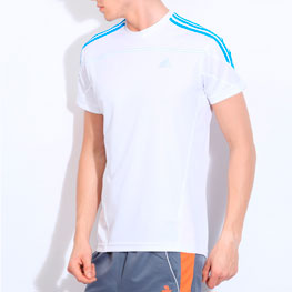 adidas striped men's round neck t-shirt